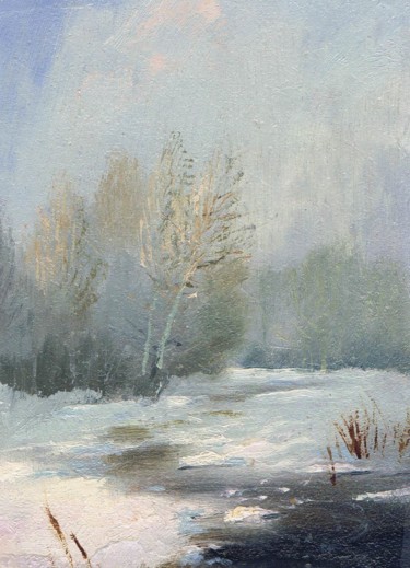 Peinture intitulée "Winter mood" par Sergej Matiyenko, Œuvre d'art originale, Huile