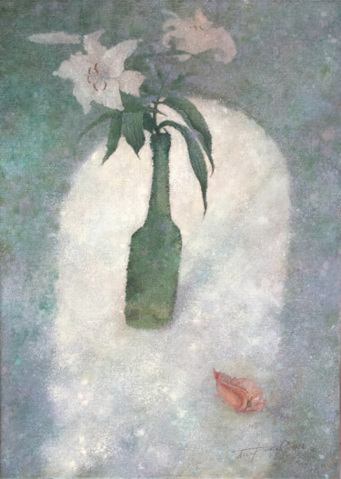 Картина под названием "Lily" - Sergej Pisarenko, Подлинное произведение искусства, Масло