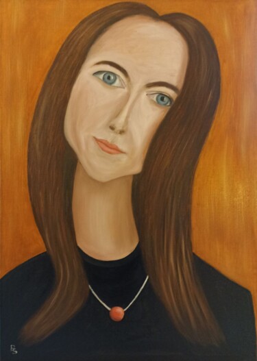 Peinture intitulée "Ксения (портрет ста…" par Sergei Poliakov, Œuvre d'art originale, Huile