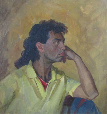 Pintura titulada "Портрет Гильермо" por Sergei Iurevich Gusev, Obra de arte original, Oleo Montado en Bastidor de camilla de…