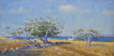 Peinture intitulée "Греция. На островах" par Sergei Iurevich Gusev, Œuvre d'art originale, Huile Monté sur Châssis en bois