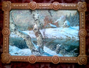 Картина под названием "Сибирь, сибирь...." - Сергей Зинин, Подлинное произведение искусства, Масло