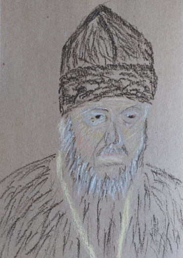 Dessin intitulée "Portrait of Archpri…" par Sergej Danko, Œuvre d'art originale, Pastel