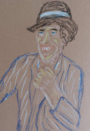 Dessin intitulée "Portrait of Adriano…" par Sergej Danko, Œuvre d'art originale, Pastel