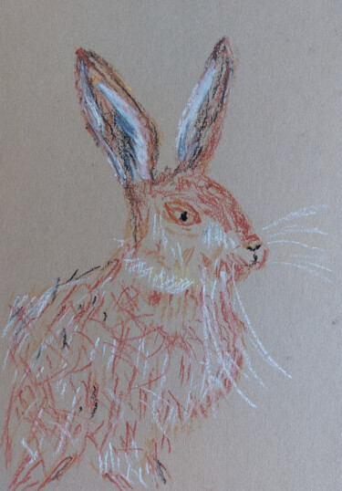 Tekening getiteld "Hare" door Sergej Danko, Origineel Kunstwerk, Pastel