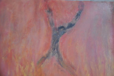 Pintura titulada "L'enfant brûlé" por Serge Leroux, Obra de arte original, Acrílico Montado en Bastidor de camilla de madera