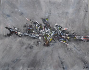 Картина под названием "Virus" - Serge Leroux, Подлинное произведение искусства, Акрил Установлен на Деревянная рама для носи…