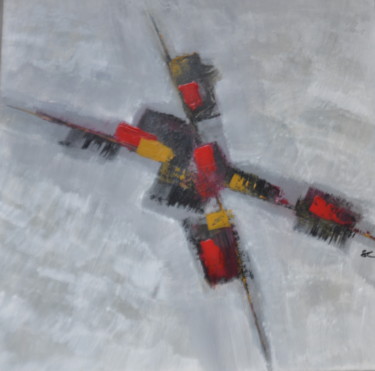 Malerei mit dem Titel "Geometrique système" von Serge Leroux, Original-Kunstwerk, Acryl
