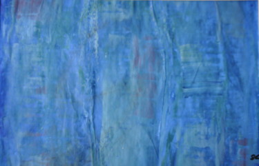Painting titled "Bleu" by Serge Leroux, Original Artwork, Acrylic