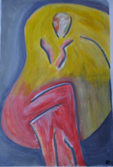 Malerei mit dem Titel "La Pause" von Serge Leroux, Original-Kunstwerk, Acryl