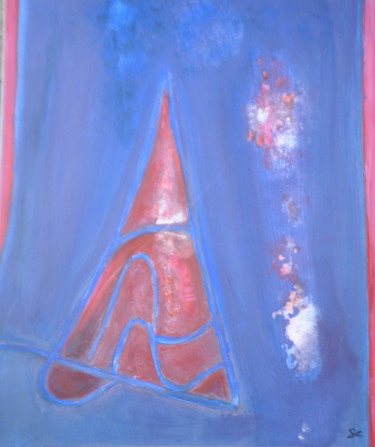 Peinture intitulée "Masque-Fenêtre" par Serge Leroux, Œuvre d'art originale, Acrylique Monté sur Châssis en bois