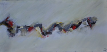 Painting titled "Serpentin" by Serge Leroux, Original Artwork, Acrylic Mounted on Wood Stretcher frame