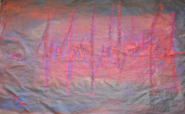 Peinture intitulée "Fil rouge 2" par Serge Leroux, Œuvre d'art originale, Acrylique
