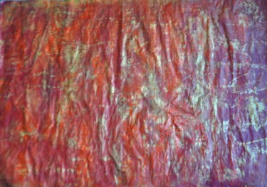 Painting titled "Soleil rouge" by Serge Leroux, Original Artwork, Acrylic