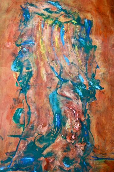 Peinture intitulée "L'écorché" par Serge Leroux, Œuvre d'art originale, Acrylique