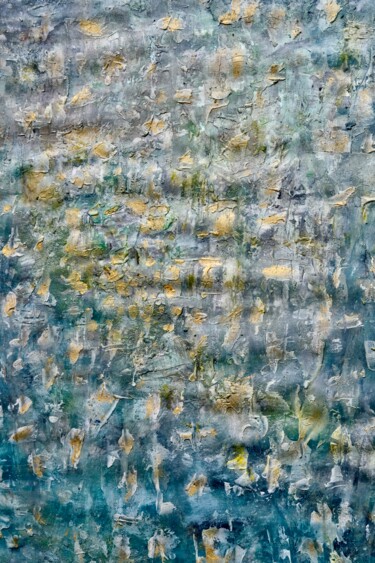 Peinture intitulée "Boutons d'or plissé…" par Serge Leroux, Œuvre d'art originale, Huile Monté sur Autre panneau rigide