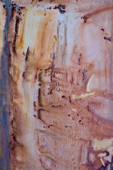 Painting titled "Terre de Sienne 5" by Serge Leroux, Original Artwork, Oil