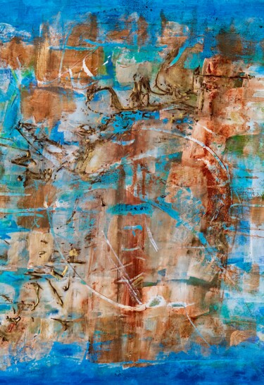 Peinture intitulée "Erosion 1" par Serge Leroux, Œuvre d'art originale, Huile