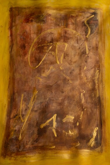 Painting titled "Terre de Sienne 6'" by Serge Leroux, Original Artwork, Acrylic