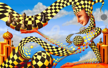 Digital Arts titled "Allegory of Chess.…" by Serge M, Original Artwork, Digital Painting