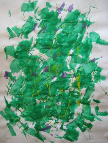 Peinture intitulée "Couleur verte 2" par Sergentdelire, Œuvre d'art originale, Huile