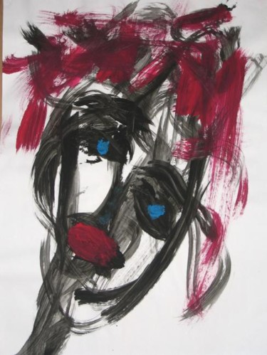 Peinture intitulée "Masque 3" par Sergentdelire, Œuvre d'art originale