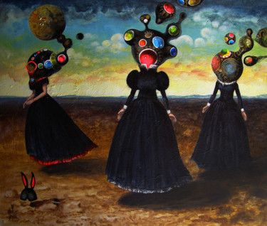Pintura titulada "Дневные Сновидицы" por Serge Sunne, Obra de arte original, Acrílico