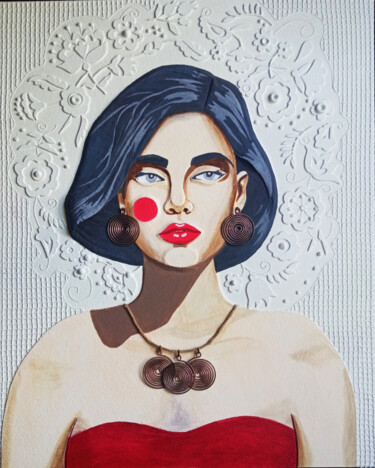 Malerei mit dem Titel "LIZA" von Sergeu Mayatski, Original-Kunstwerk, Acryl