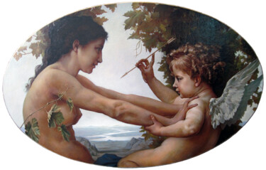 Pintura intitulada "Copy of The Girl De…" por Sergey And Vera, Obras de arte originais, Óleo