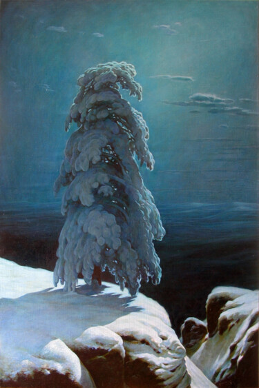 Pintura titulada ""In the north is wi…" por Sergey And Vera, Obra de arte original, Oleo Montado en Bastidor de camilla de m…