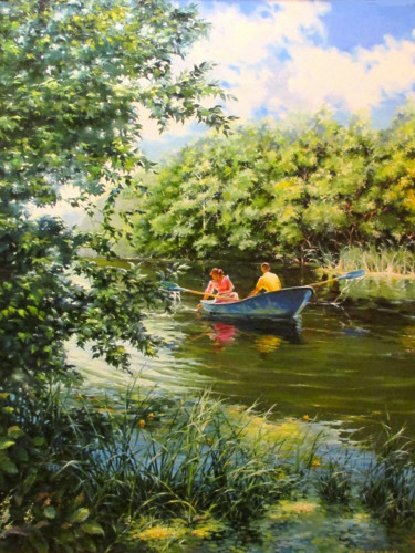 Картина под названием "Summer waters" - Sergey Bessonov, Подлинное произведение искусства, Масло
