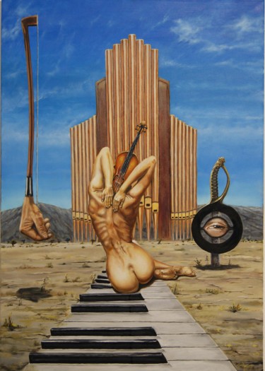 Pintura titulada "desert melody" por Sergey Kirillov, Obra de arte original, Oleo