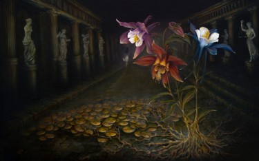 Painting titled "Radiation" by Sergey Kolesnikov (Ks), Original Artwork, Oil