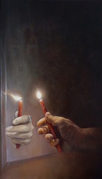 Painting titled "Being" by Sergey Kolesnikov (Ks), Original Artwork, Oil