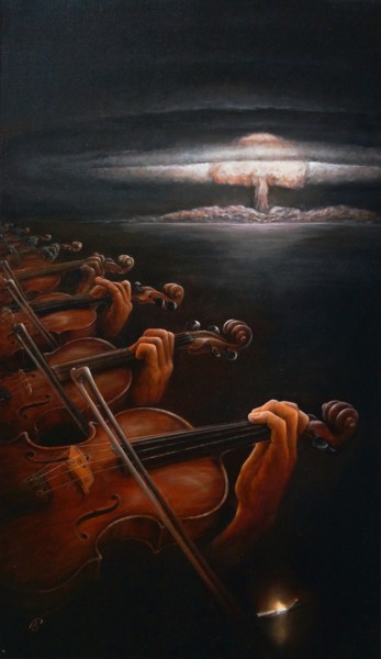 Painting titled "Requiem" by Sergey Kolesnikov (Ks), Original Artwork, Oil