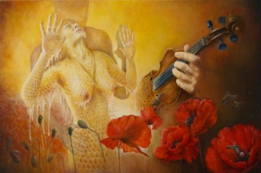 Painting titled "Honey" by Sergey Kolesnikov (Ks), Original Artwork, Oil