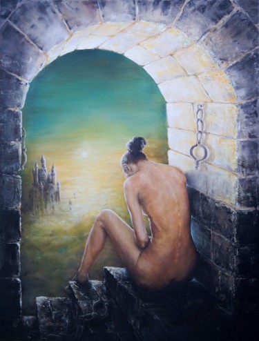 Painting titled "Imago" by Sergey Kolesnikov (Ks), Original Artwork, Oil