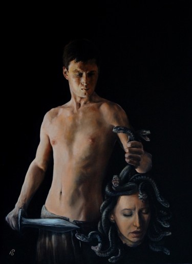 Painting titled "Perseus" by Sergey Kolesnikov (Ks), Original Artwork, Oil