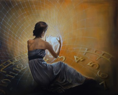 Painting titled "The Illusion Of Time" by Sergey Kolesnikov (Ks), Original Artwork, Oil