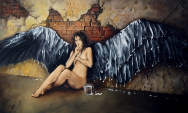 Painting titled "The Harpy" by Sergey Kolesnikov (Ks), Original Artwork, Oil
