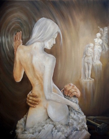 Ζωγραφική με τίτλο "Pygmalion" από Sergey Kolesnikov (Ks), Αυθεντικά έργα τέχνης, Λάδι