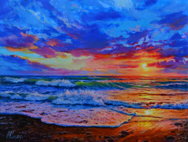 Malerei mit dem Titel "Seascape (ART003500…" von Sergey Kolodyazhniy, Original-Kunstwerk, Öl