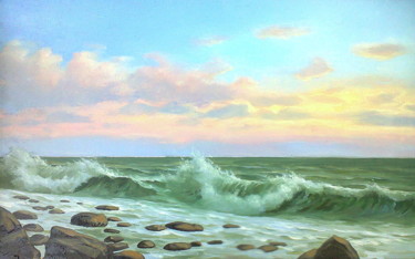 Painting titled "Sea Breeze" by Sergey Kolodyazhniy, Original Artwork, Oil