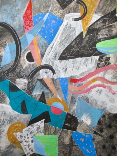 Картина под названием "Abstract Vibes" - Sergey Kostin, Подлинное произведение искусства, Акрил