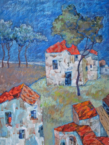 Pittura intitolato "Italian Landscape" da Sergey Kostin, Opera d'arte originale, Acrilico