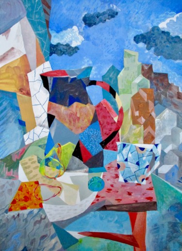 Pintura intitulada "Urban Still Life" por Sergey Kostin, Obras de arte originais, Acrílico