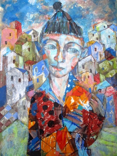 Painting titled "Messenger" by Sergey Kostin, Original Artwork, Acrylic
