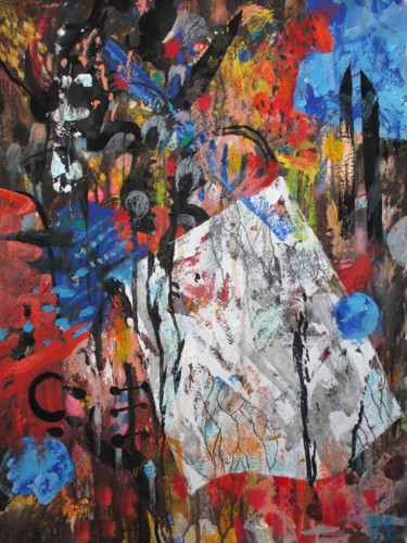 Картина под названием "Objects A" - Sergey Kostin, Подлинное произведение искусства, Акрил
