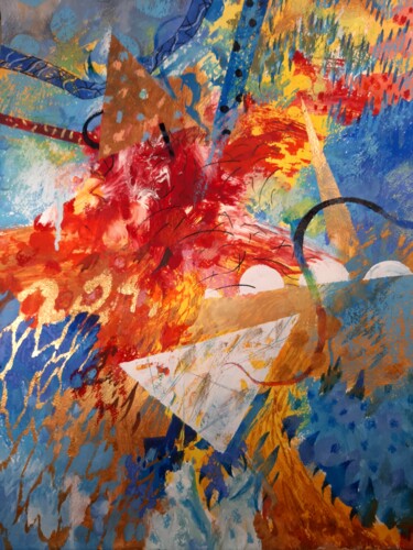 Картина под названием "Another one Red Star" - Sergey Kostin, Подлинное произведение искусства, Акрил