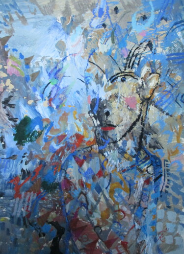 Malerei mit dem Titel "Local Alien" von Sergey Kostin, Original-Kunstwerk, Acryl